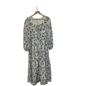 Yoomini Prairie Dress M Floral Cottagecore Milkmaid Romantic Soft Girl Midi NWT